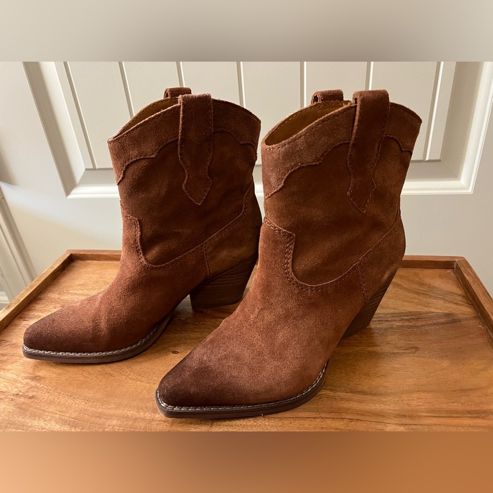Zodiac Suede Western booties size 7 - Picture 4 of 8